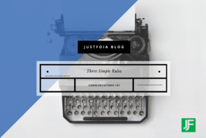 JustFOIA newsroom typwriter simple rules