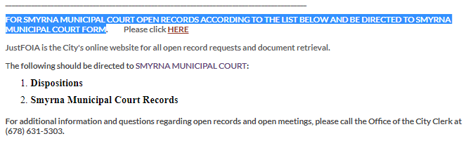 How to Request Information from the city's Municipal Court