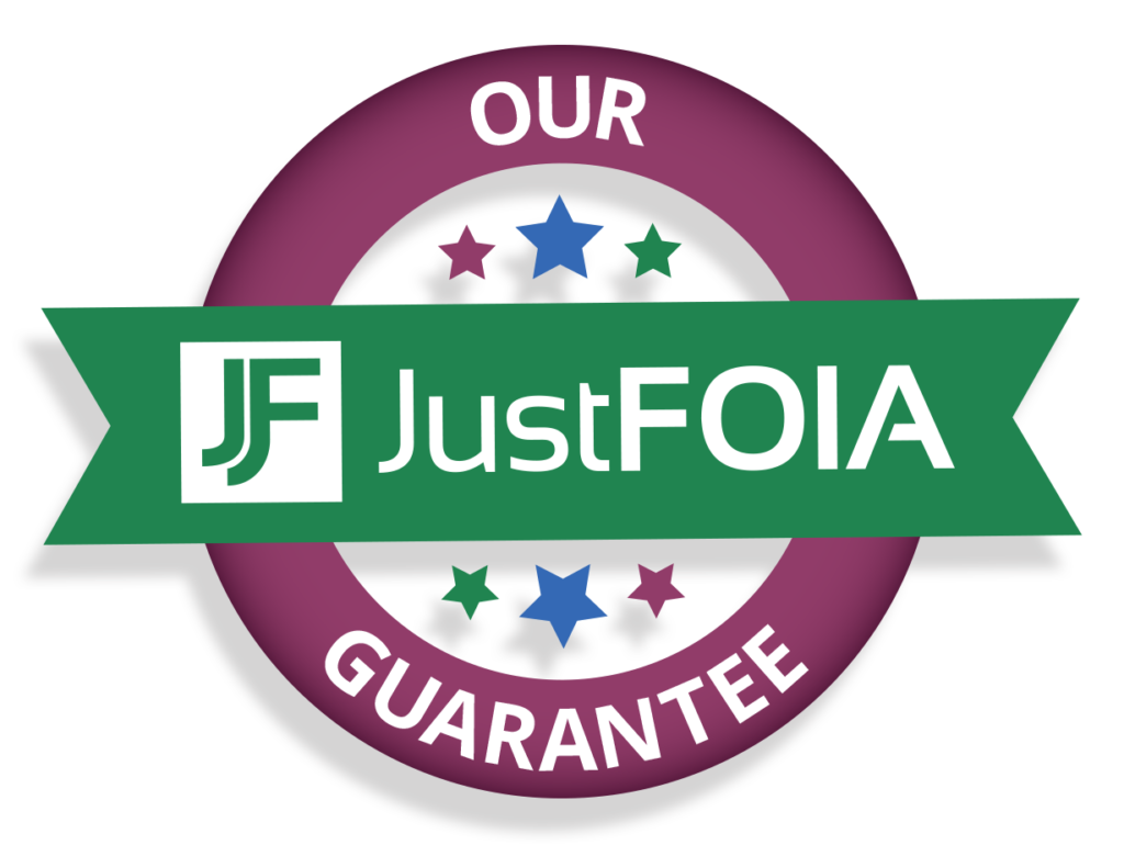 The JustFOIA Guarantee seal