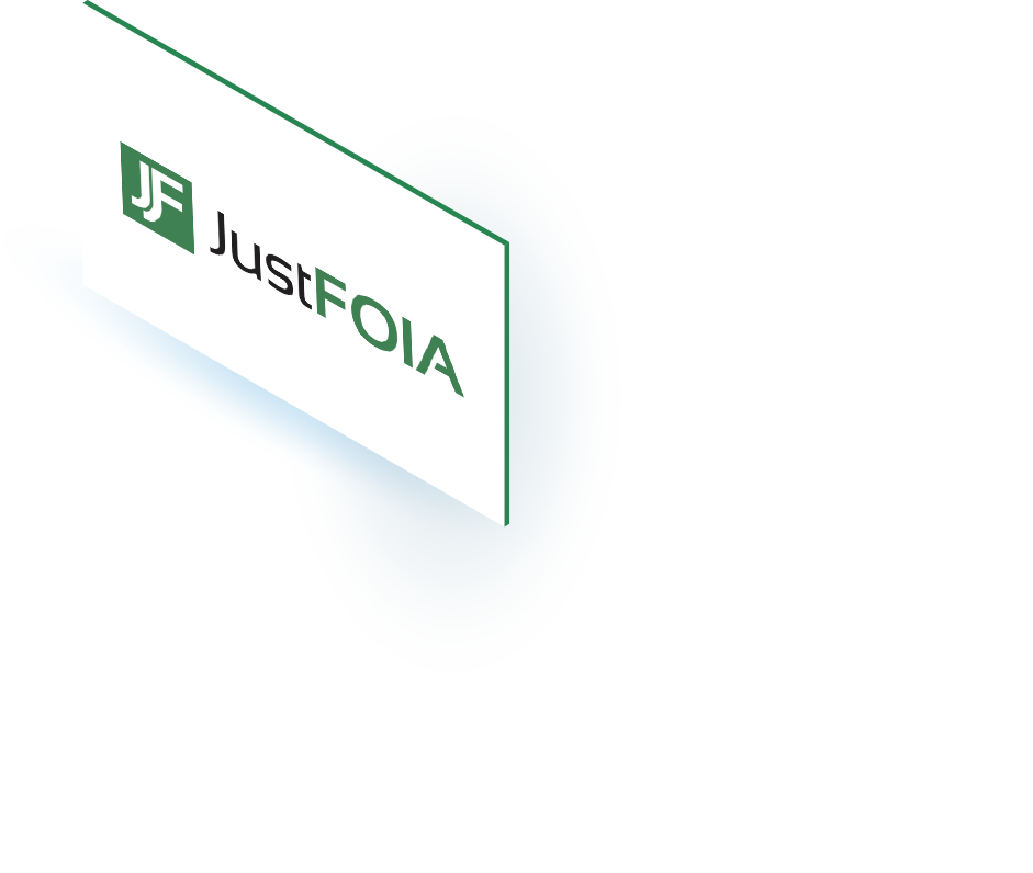 JustFOIA logo on screen