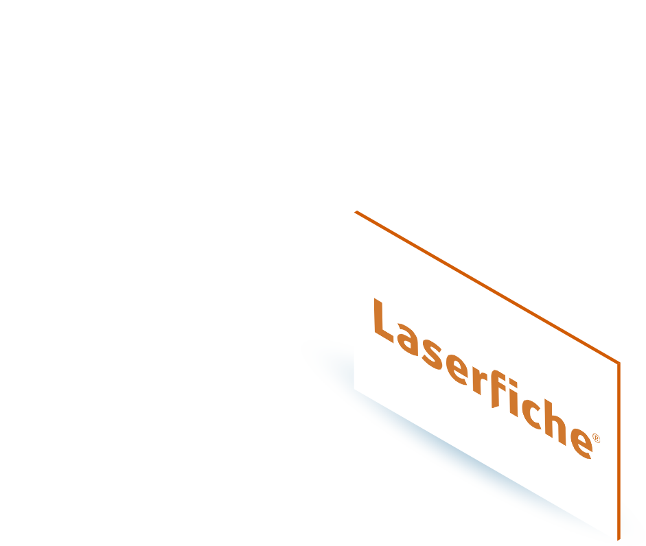 Laserfiche logo on screen