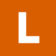 Laserfiche "L" icon in white with orange background
