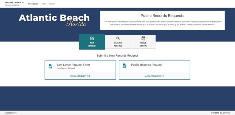 atlantic beach public portal screenshot