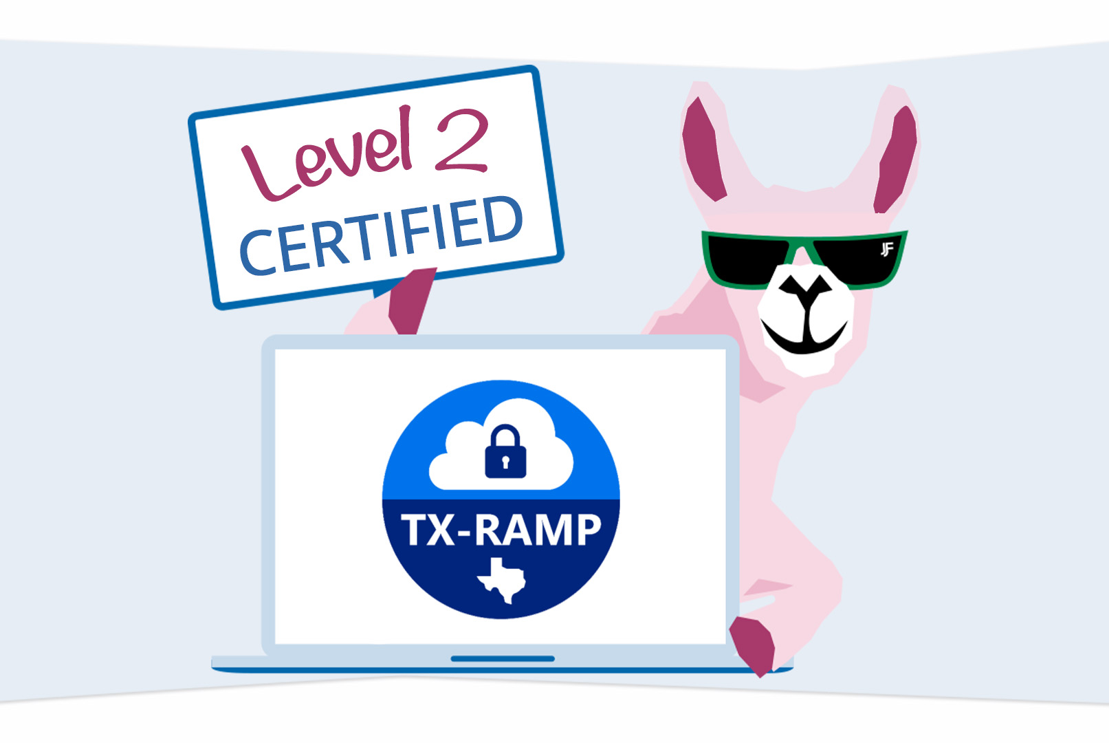 JustFOIA level 2 TX-RAMP certification graphic