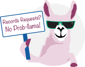 records requests no probllama llama graphic