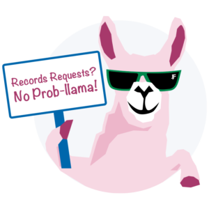records requests no probllama llama graphic